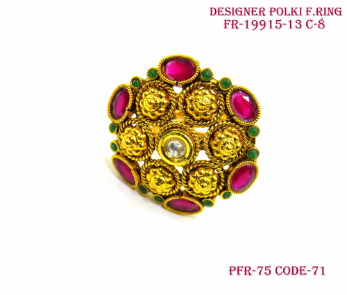 Designer Polki Finger Ring