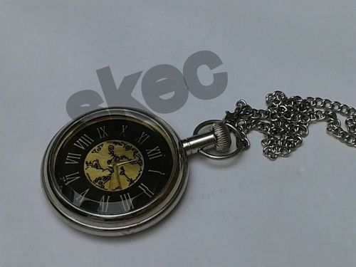 Antique reproduction pocket watch in nickel.