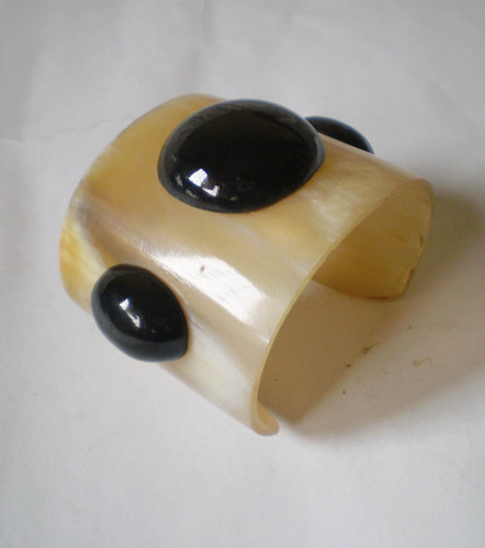 Resin Black Stone Cuff