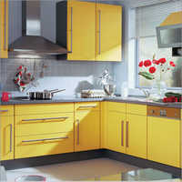 Yellow Modular Kitchen Furniture