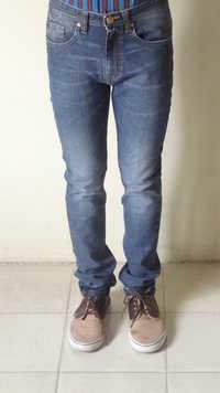 Light Blue Mens Denim Slim Fit Pant