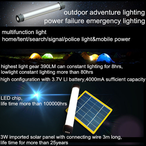 Solar Emergency Flashlight For 1) Photography Ligh