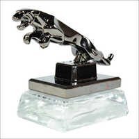 Car Interior Accessories - Metal Glass 4x4x3 Inches Silver, Elegant Stylish Polished Finish