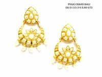 Copper Polki Chand Bali