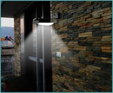 Solar Wall Mounted Lamp For Aisle Lighting