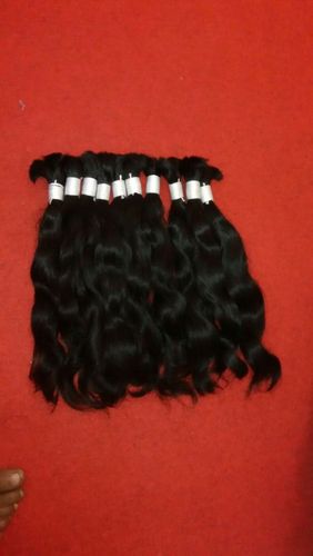 Bulk Hair Extensions - Human Hair, 203.2-355.6mm Length, Black Color | Tangle-Free, Natural Texture, Lice-Free, Versatile Styles