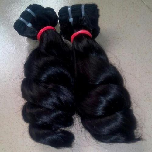 Black Round Wave Human Hair