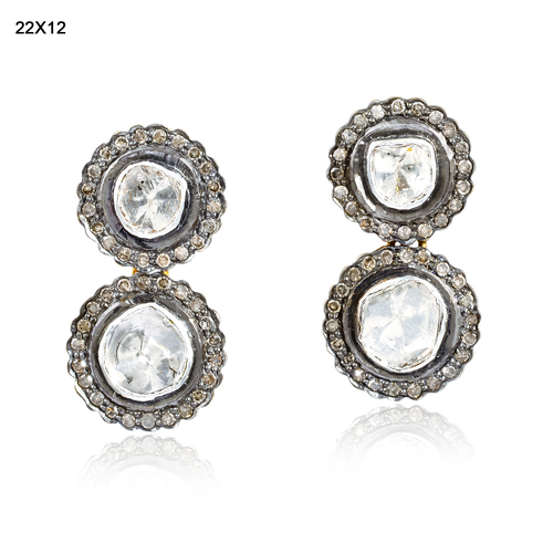 Uncut Diamond Earring