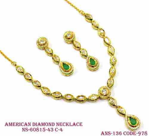 Designer A.D Necklace.Diamond Necklace