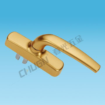 Aluminum window handle with teeth