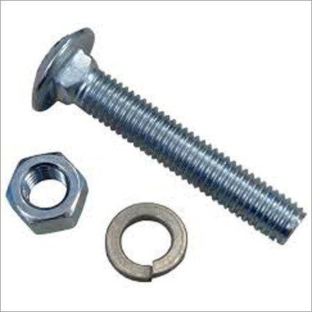 Bolt And Nut - Metal Threaded External Bolt Round Head Nut | Rugged Corrosion Free Lightweight Easy Installation Durable