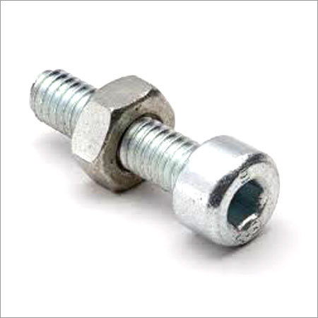 SS Bolt And Nut - Steel Alloy M8 x 20mm, Zinc Plated Hex Head Socket | Secure Fastening, Corrosion Resistance, Easy Installation