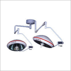 LED Operation Light - Glass and Metal, Dome Diameter 700 mm + 500 mm, 24V 150W Halogen Lamps, Light Output 160000 Lux, Heat Resistant, Intensity Control, Spring Balanced