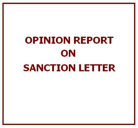 Opinion Report on Sanction Letter