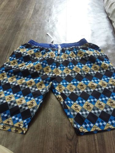 Printed Capri - Cotton Blend Multiple Sizes Blue | Drawstring Closure Stylish Design Soft Fabric Comfortable Fit Durable Material Vibrant Prints Easy Care Trendy Style