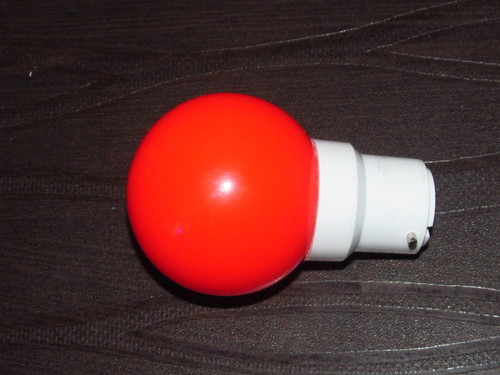 Automatic LED Bulb - Aluminum & Ceramic Body, Round Shape, Red Color | Energy Efficient, Daylight Sensing, Instant On/Off Functionality