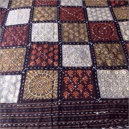 Hand Block Kantha Printed Bedcover