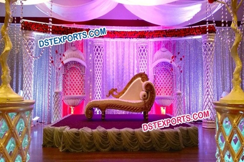 Fiber Wedding Mandap Pillar Decoration