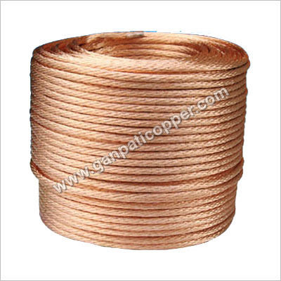 Golden Bare Stranded Copper Wire Ropes