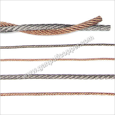 Braided stranded flexible copper rope