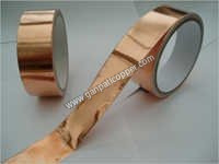 Copper Foil Tape - High-strength Copper, 1-width Inch , Golden Color, Plated Surface, Thermal Conduction, Easy Handling And Cutting 