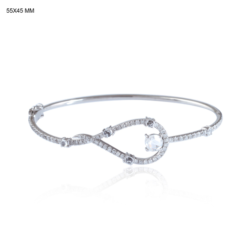 Rose Cut & Uncut Diamond Bangle
