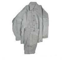 Leather Welding Suit - Heavy Duty Split Leather, Natural Color, Yellow | 1 Year Warranty, Safety Usage