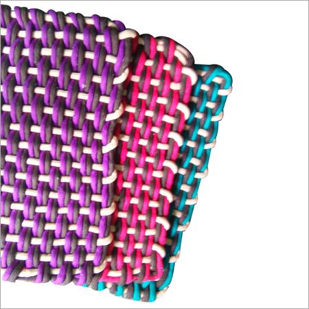 Pink Multi Color Braided Mat