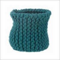 Crafted Braided Baskets - Wooden Round Gift Basket | Blue Color, Indian Regional Style, Modern Arts Design, With Handle