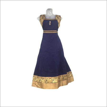 Gold Patch Border Anarkali Suit