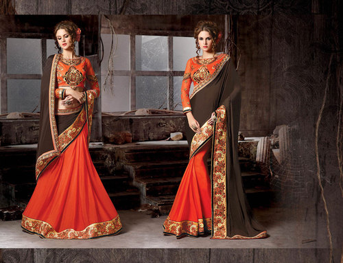 Fashionable Fancy Art Silk Georgette Saree