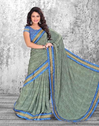 Multi Design Printed Saree