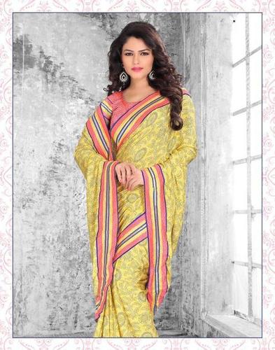 Multi Design Printed Saree