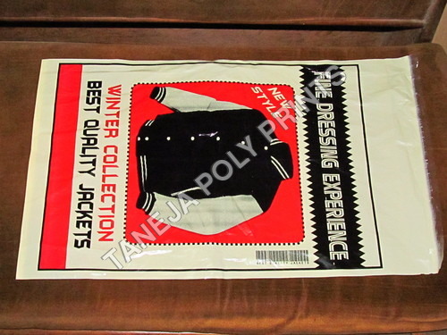 Garment Packing Plastic Bags - Plastic Material, Standard Size, Custom Color | Aqueous Coating, Hot Stamping, Flexo and Gravure Printing, Multiple Handle Options