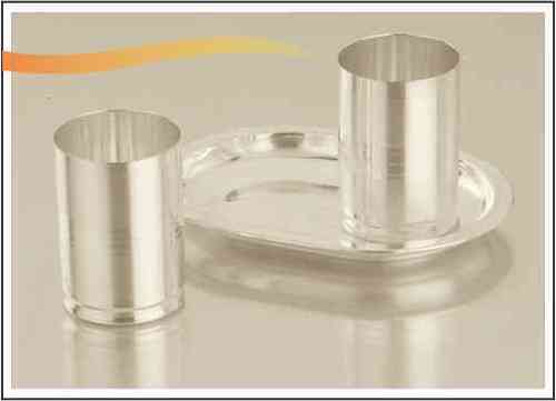Silver Glass Serving Set