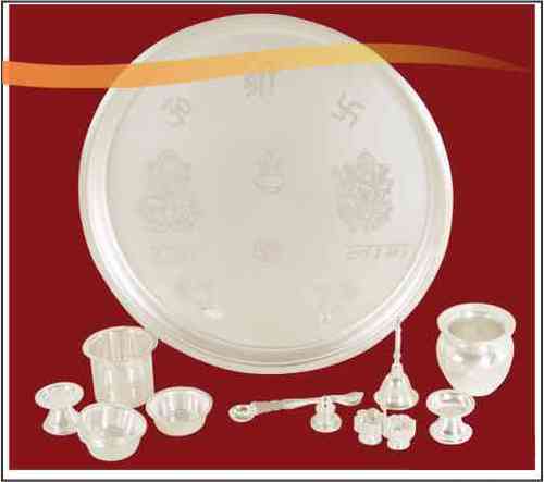 Silver Pooja Thali Sets