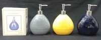 Soap Dispenser - Ceramic Material, 150x80 Mm Dimensions, Yellow Color | 250 Ml Capacity, Push-pump Operation For Liquid Soap