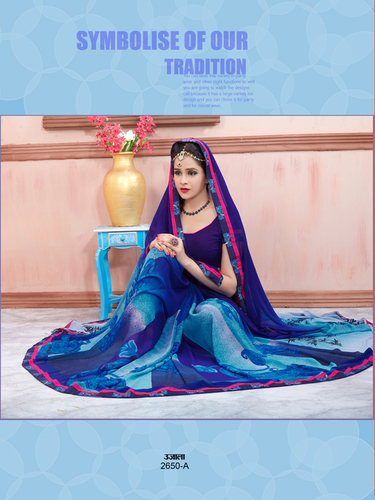 Ujala Work Border Sarees