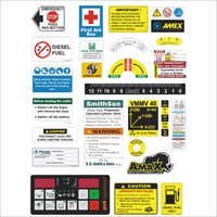 Multi Color Industrial Lables