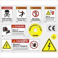 Multi Color Safety Warning Stickers
