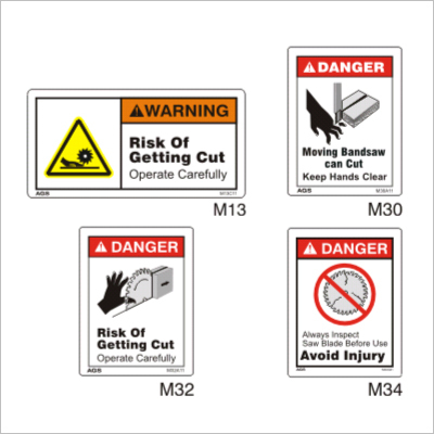 Wood Working Safety Warning Signs