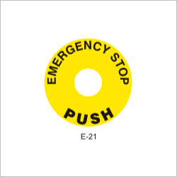 Black And Yellow Emergency Stop Sign