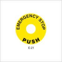 Emergency Stop Sign - Pp Material, Round Shape, 1-3 Mm Thickness | Scratch Resistant, Tear Resistant, Easy To Paste, High-quality Printing