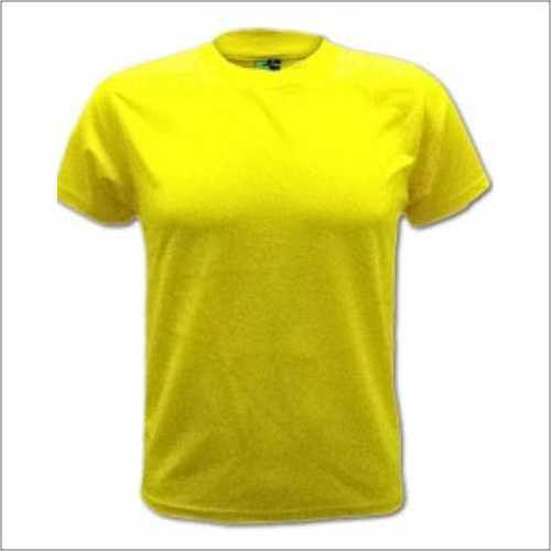 Round Neck Yellow T - Shirt By NEWGENN INDIA