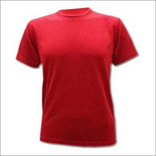 Round Neck Red T - Shirt By NEWGENN INDIA