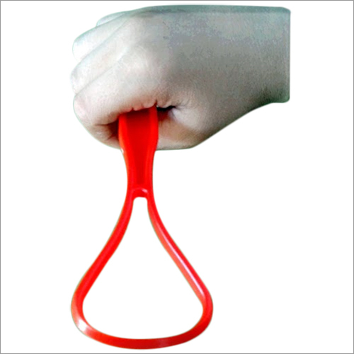 Single Hand Tongue Cleaner - Plastic, 10x5cm, Red | Easy Grip, Skin Friendly, Portable, Hygienic, U-Shape Design, Strong Build