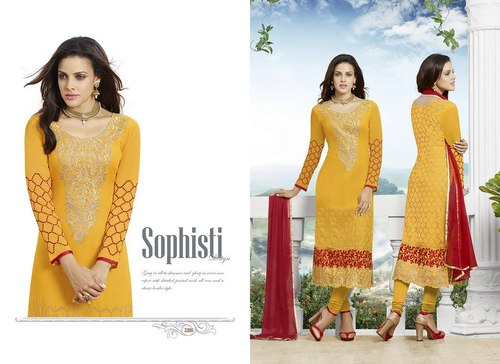 Yellow colour Long Goergette Suits