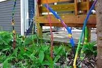 Garden Sticks - Wooden Supports, 12-24" Length, 0.5" Diameter, Multicolored - 10-pack For Plant Support, Structure, And Visual Appeal