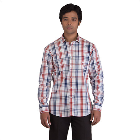 Micro Checks Shirt - Cotton Blend, S-XXL, White | Button Closure, Classic Collar, Soft Fabric, Durable, Comfortable Fit