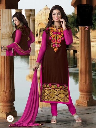 Embroidered Georgette Anarkali Suit